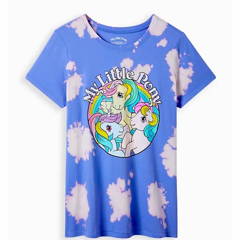 Size 1 torrid my little pony acid wash t shirt tie dye nwt